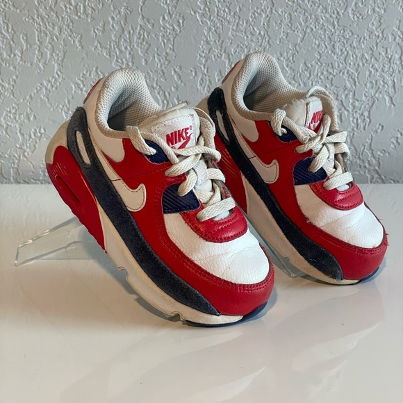 Nike Other - Nike Air Max 90 ‘White-Deep Royal’ Kids Size 8C